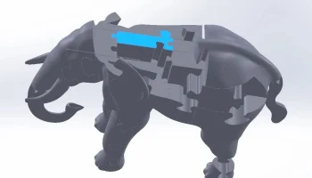 3D паззл из 45 частей Слон 0