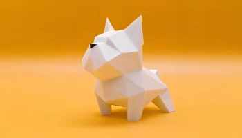 Lo-poly Французский бульдог