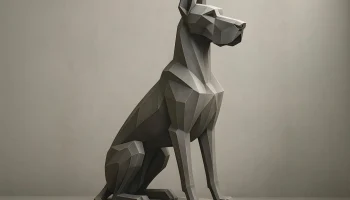 Низкополигональный дог 1