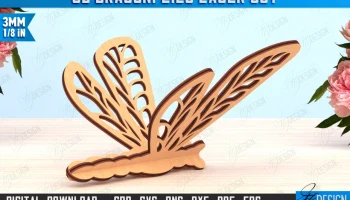 3D &laquo;Стрекозы&raquo; &mdash; деревянная стрекоза с замковым соединением 2