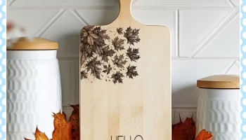 Гравировка «Листопад» для разделочных досок 1