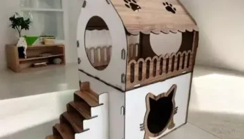 Двухэтажный домик для кота