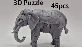 3D паззл из 45 частей Слон 3