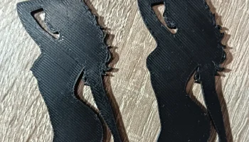 Простой брелок женского силуэта - 3D-печать за считанные...