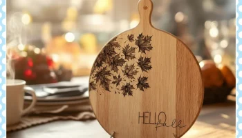 Гравировка «Листопад» для разделочных досок