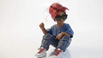 Крутая фигурка сидящей девушки, женский персонаж, 3D-печать