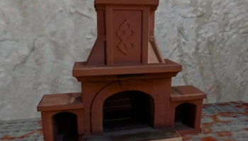 Diorama Духовка для фермерского дома Песчаник Без поддер...