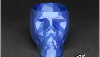 Череп Ваза Низкополигональная 1