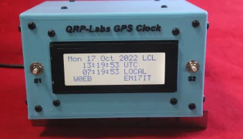 GPS-часы QRP Labs - большой (4x20) дисплей