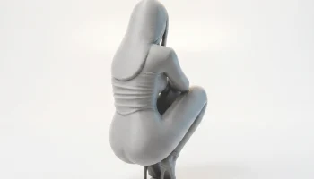 Фигурка "Красивая девушка на корточках" Женская 3D-печать 3