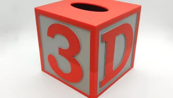 Крышка коробки для салфеток с блоком с алфавитом для 3D-... 2