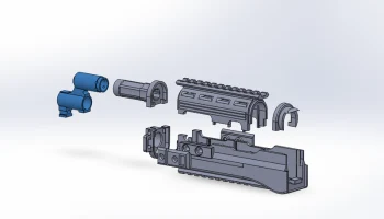 Сборка защиты руки для страйкбола AK-47 - версия Mlock 6