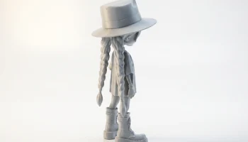 Фигурка девушки-гота из фильмов и телепередач для 3D-печати 3