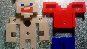 Магнит с персонажем Minecraft со сменной одеждой и волоса... 5