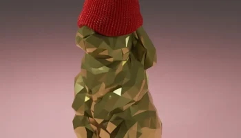 Low Poly Bunny Winter Edition - обычный режим и режим ваз...