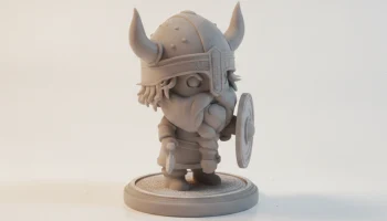 Фигурка Chibi Cute Viking Warrior V2 для 3D-печати 1
