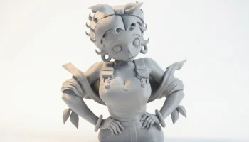 Фигурка девушки-механика женского персонажа для 3D-печати 2