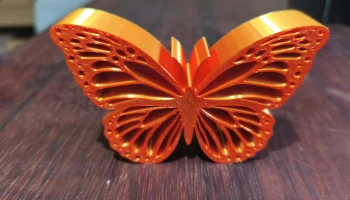 Элегантная 3D-печатная филигранная фигурка бабочки