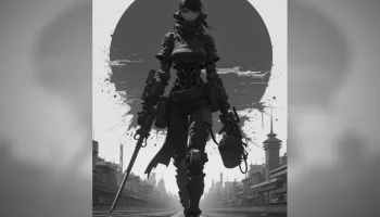 Huntress on Rail Hueforge