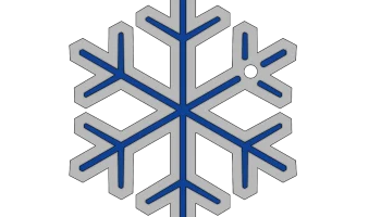 Модель снежинки, брелок 1