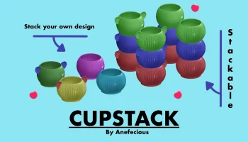 Cupstack: милые штабелируемые чашки с акцентами на ушах