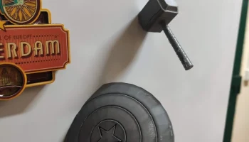 Магнит-щит Капитана Америки - магнит размером 10x2 мм и н...