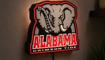 Светодиодный световой короб Roll Tide Alabama Bama | Мно...