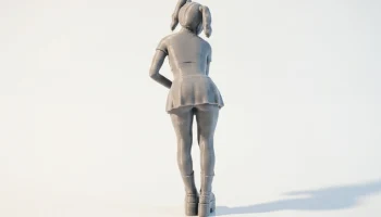 Готическая фигурка девушки, коллекционная 3D-печать 3