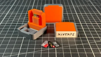 Футляр в виде кассеты для карт MicroSD (+ лоток Gridfinity) Футляр в виде кассеты для карт MicroSD (+ лоток Gridfinity)