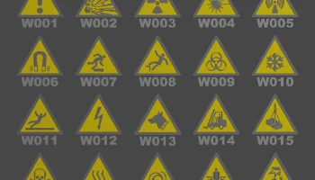 Коллекция предупреждающих знаков ISO 7010 (полная) / Warn...