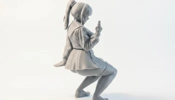 Фигурка аниме "Девушка на корточках", женская фигура, 3D... 3