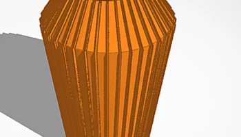 Lined vase