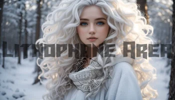 Красивая Платиновая Девушка Литофан