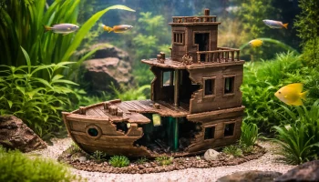 Аквариум Schiffswrack - Deko H&ouml;hle f&uuml;r Fische