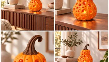 VORONOI BUTTERNUT PUMPKIN TEALIGHT / ДЕКОР НА ХЭЛЛОУИН /... 3