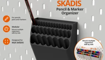 Органайзер для маркеров и карандашей IKEA SK&Aring;DIS - волно...
