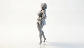Фигурка девушки аниме женского персонажа для 3D-печати 4