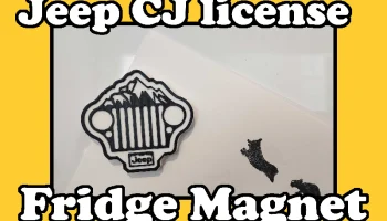 Магнит на холодильник Jeep CJ License
