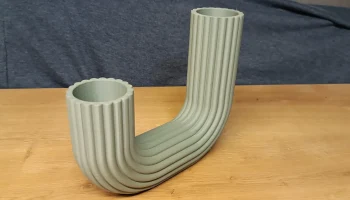 Ваза из ребристой трубы 5
