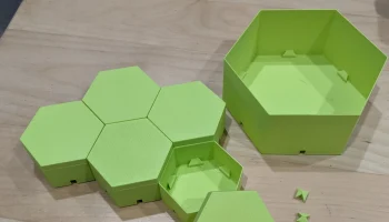 Подключаемые шестигранные коробки в режиме вазы с крышкам...