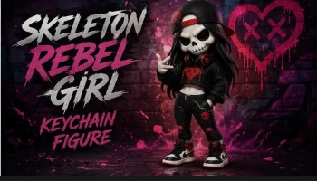 Фигурка-брелок Skeleton Rebel Girl