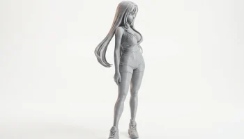Фигурка девушки аниме женского персонажа для 3D-печати 2