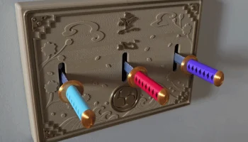 Крышка выключателя света Katana 3-клавишная Decora... 1
