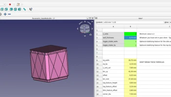 Улучшенный параметрический шаблон FreeCAD для контейнеров...