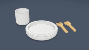 Детский игровой кухонный набор - игрушки для 3D-печати 3