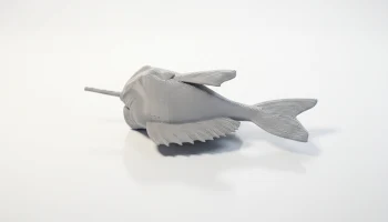 Фигурка курящей рыбы, скульптура животного, 3D-печать... 4