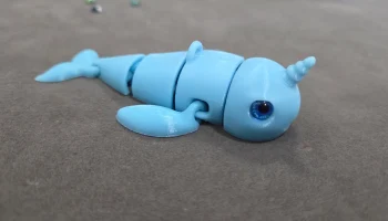 Шарнирный брелок Narwhal, совместимый со стеклянным глаз... 2