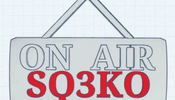 Знак ON AIR с символом коротковолнового радио