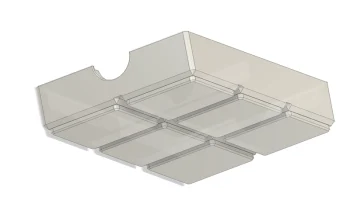 Gridfinity 1-2-3 Block Pair Tray 2x3 1