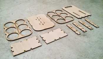 Деревянный держатель для бутылок/банок 3